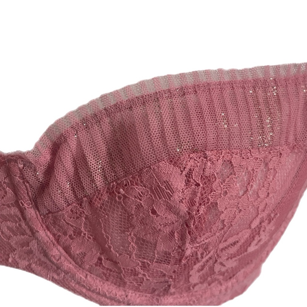 VS Pink Sparkle & Lace Dream Angels Bra Unlined